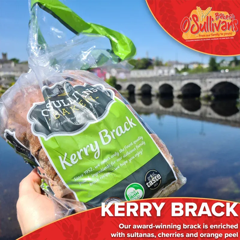 Sliced Kerry Brack served with tea and butter