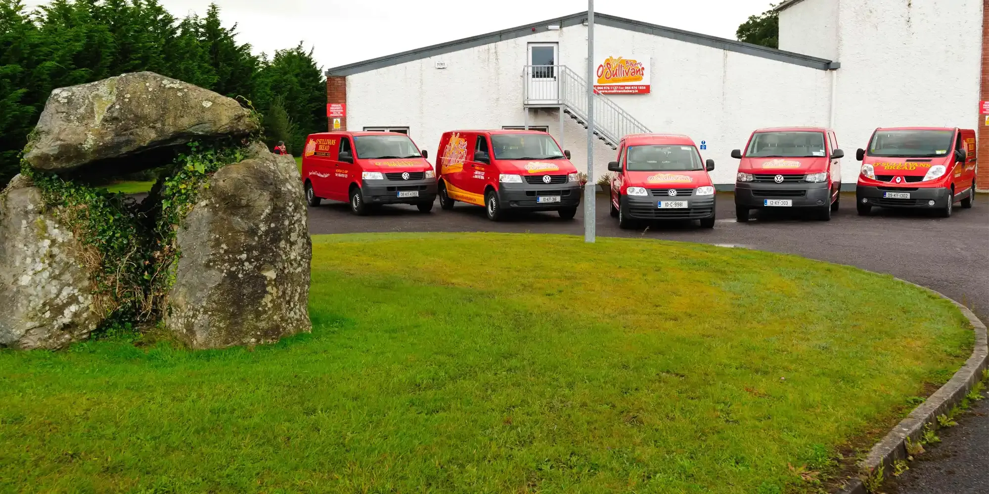 The O'Sullivans Bakery in Killorglin with its fleet of red delivery vans