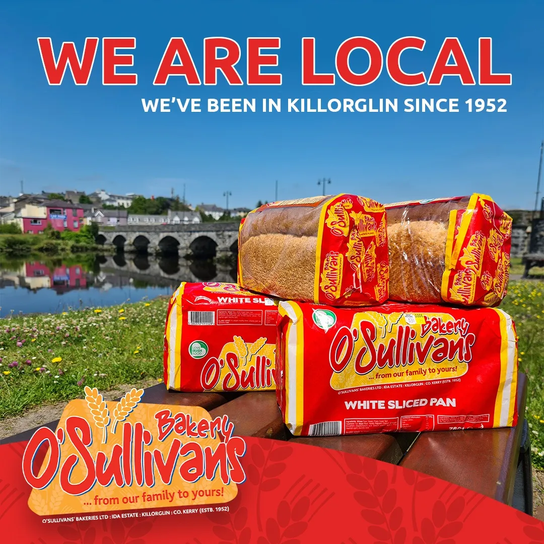 O'Sullivans Bakery white sliced pans by the bridge in Killorglin, Co. Kerry, a local bakery since 1952